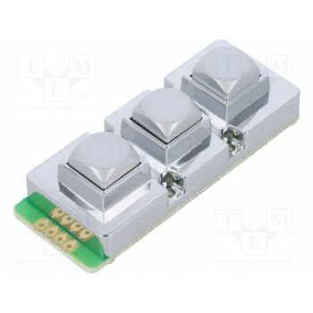 Клавиатура количество кнопок 3 ACCORD AK-103-B-SSS-WP-MM