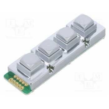 Клавиатура количество кнопок 4 ACCORD AK-104-B-SSS-WP-MM