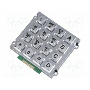 Клавиатура металл количество кнопок 16 ACCORD AK-1607-A-SSB-WP-MM