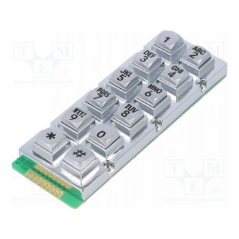 Клавиатура металл количество кнопок 12 ACCORD AK-206-A-SSB-WP-MM