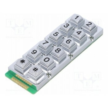 Клавиатура металл количество кнопок 12 ACCORD AK-206-N-SSB-WP-MM
