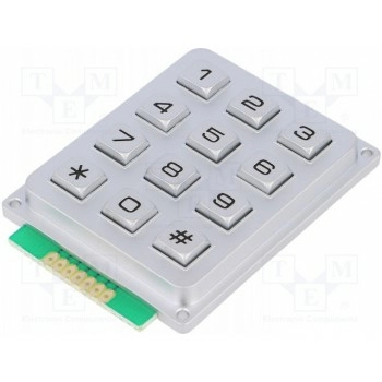 Клавиатура металл количество кнопок 12 ACCORD AK-304-N-SSB-WP-MM