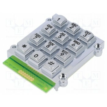 Клавиатура металл количество кнопок 12 ACCORD AK-707-A-SSB-WP-MM