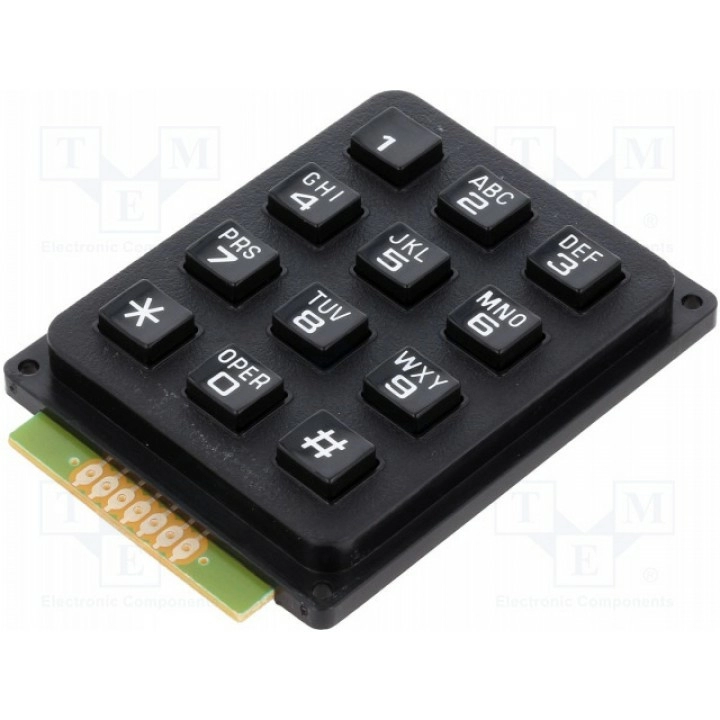 Клавиатура пластик количество кнопок 12 ACCORD AK-304-A-BBW (KB304-PAB)