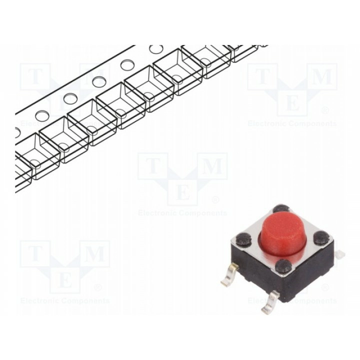 Тактовая кнопка spst-no C&K PTS645SK50SMTR92 LFS (PTS645SK50SMTR92)