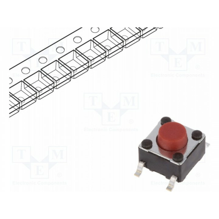Тактовая кнопка spst-no C&K Y97HT23B5FAFP (PTS645SK50SMTR92LF)