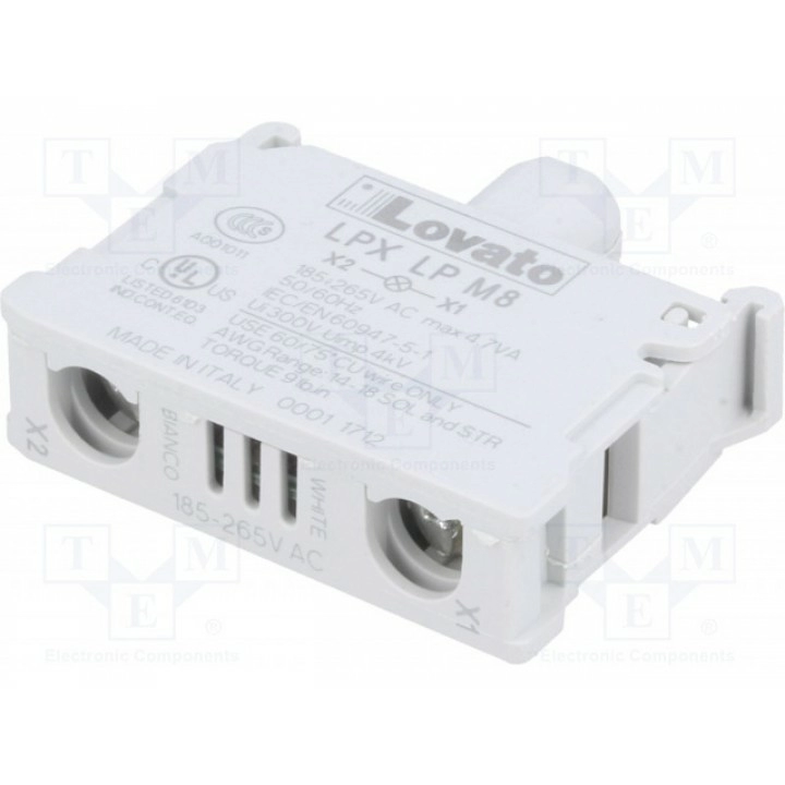 Элемент подсветки 22мм LOVATO ELECTRIC LPXLPM8 (LPXLPM8)