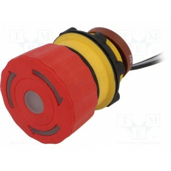 Выключатель аварийной остановки 2-позиционный ONPOW LAS1-A22Y-01TSBLR ACDC 24V