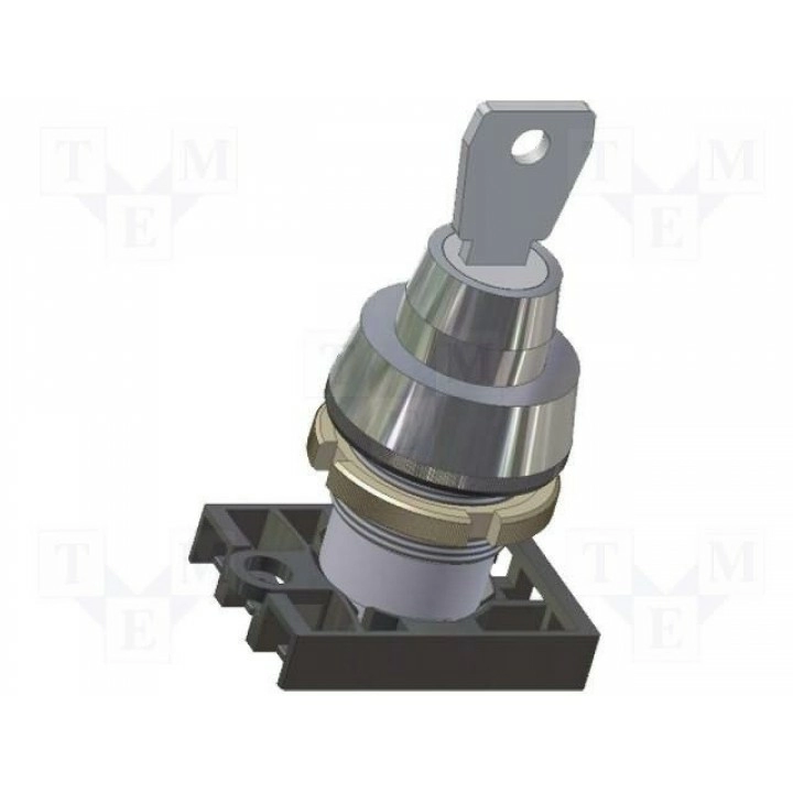 Переключатель поворотный с ключом 2-позиционный PROMET NEK22M-ZF2 (NEK22M-ZF2)