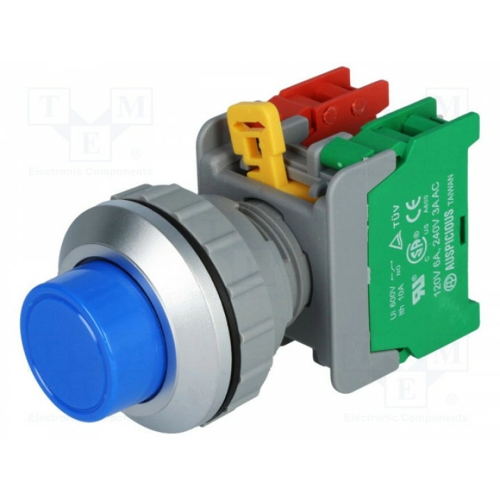 Переключатель кнопочный 1 AUSPICIOUS XL30-1OC BL (XL30-1-O/C-BL)