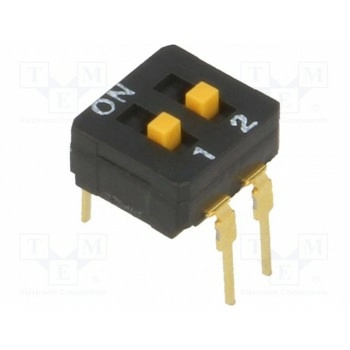 ДИП переключатель 2 секционный OMRON A6D-2103