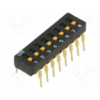 ДИП переключатель 8 секционный OMRON A6D-8100