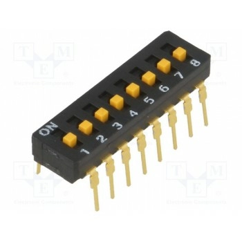 DIP переключатель 8 секционный OMRON A6D-8103
