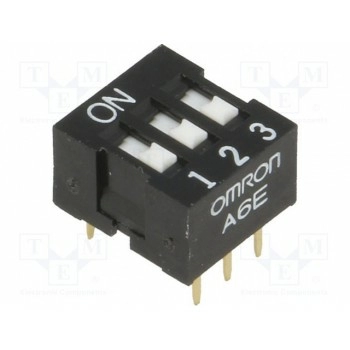 ДИП переключатель 3 секционный OMRON A6E-3101-N
