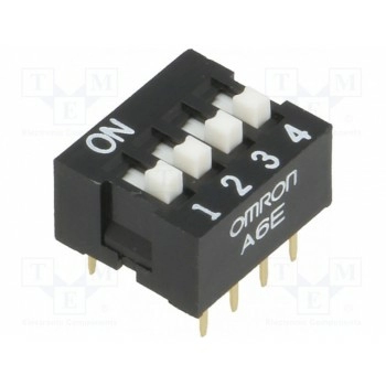 ДИП переключатель 4 секционный OMRON A6E-4104-N