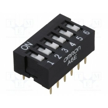 ДИП переключатель 6 секционный OMRON A6E-6101-N