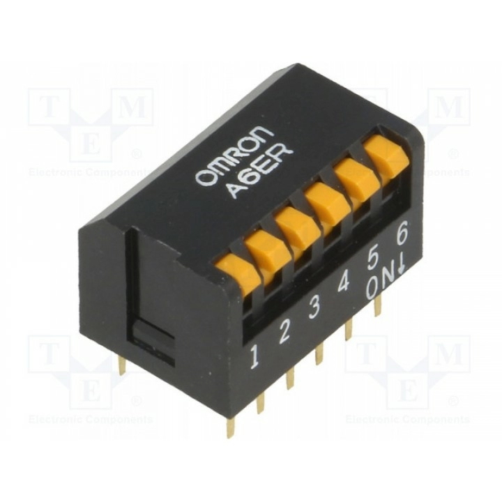 ДИП переключатель 6 секционный OMRON A6ER-6101 (A6ER-6101)