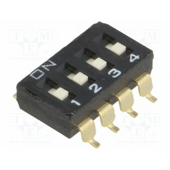 ДИП переключатель 4 секционный OMRON A6S-4101-H