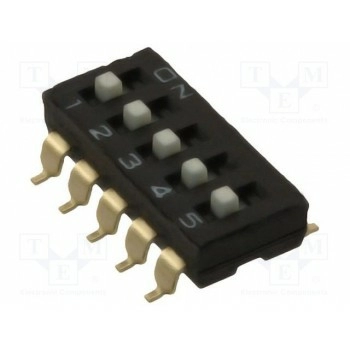 DIP переключатель 5 секционный OMRON A6S-5104-H