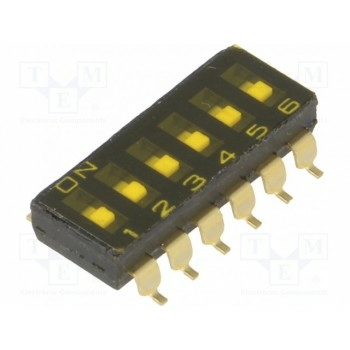 ДИП переключатель 6 секционный OMRON A6S-6102-H
