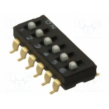 DIP переключатель 6 секционный OMRON A6S-6104-H
