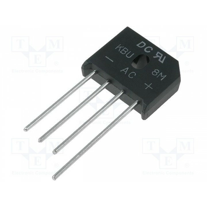Однофазный выпрямительный мост urmax 1000в DIOTEC SEMICONDUCTOR KBU8M (KBU8M-DIO)