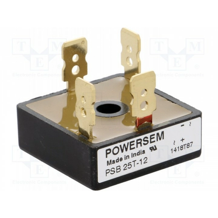 Однофазный выпрямительный мост urmax 1200в POWERSEM PSB 25T12 (PSB25T/12)