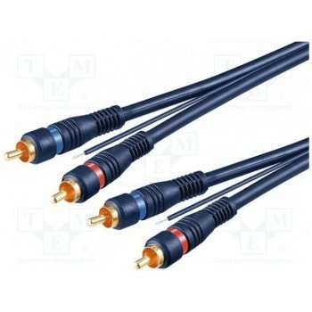 Кабель Goobay C-2RCA2RCA-R-BL050
