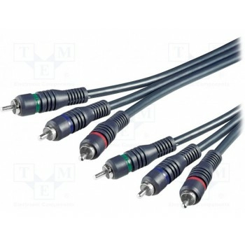 Кабель Goobay C-3RCA3RCA-BK100