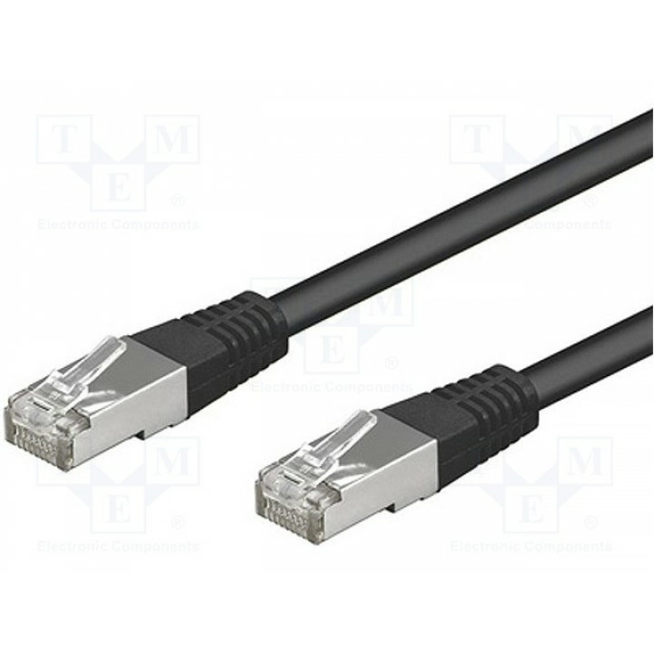 Patch cord SF/UTP 5e многопров CCA Goobay 68670 (SF-UTP5-CCA-200BK)
