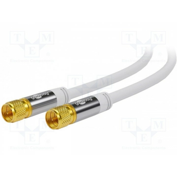 Кабель Goobay 70653 (SAT-F-F-1000-WH)