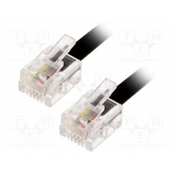 Кабель соединительный телефонный BQ CABLE TEL-RJ11-BK-05