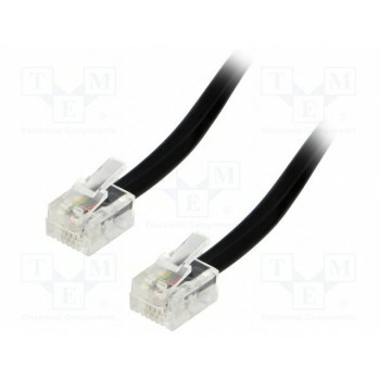 Кабель соединительный телефонный BQ CABLE TEL-RJ11-BK-15