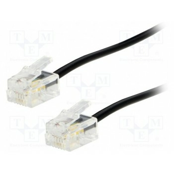 Кабель соединительный телефонный BQ CABLE TEL-RJ11-BK-20