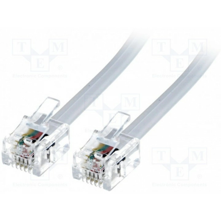 Кабель соединительный телефонный BQ CABLE (TEL-RJ11-WH-20)