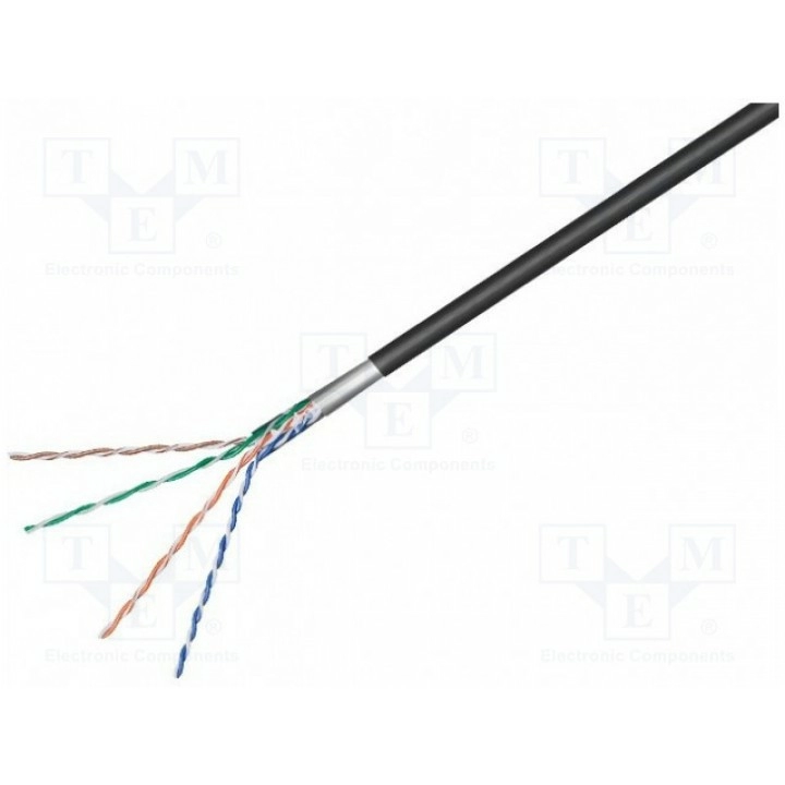 Провод F/UTP 5e для наружного монтажа Goobay 57295 (F-UTP5-FCCA-100-O)