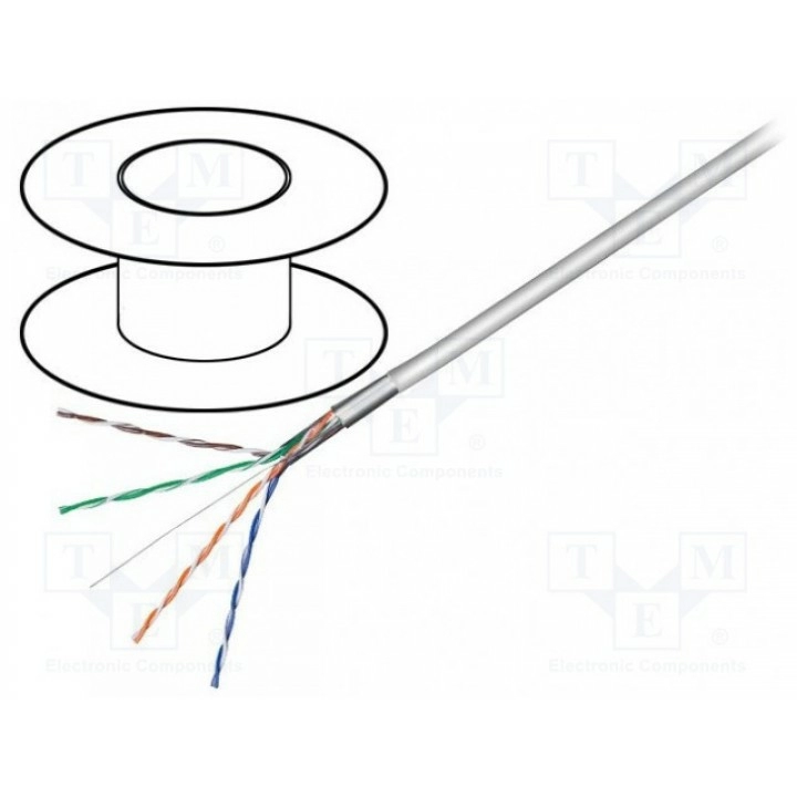 Провод F/UTP 5e однопров CCA Goobay 68708 (F-UTP5E-SCCA-100-H)