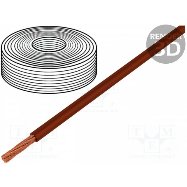 Провод LifY многопров Cu HELUKABEL 15104 (LIFY-0.10MM2-BR)