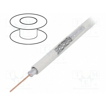 Провод коаксиальный RG6 1x75Ом однопров TELESTE RG6-CCS-TRISHIELD