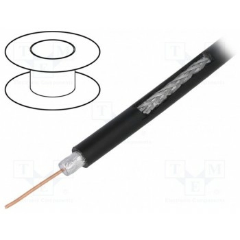 Провод коаксиальный RG6 1x75Ом однопров TELESTE RG6-CU-FLOODED