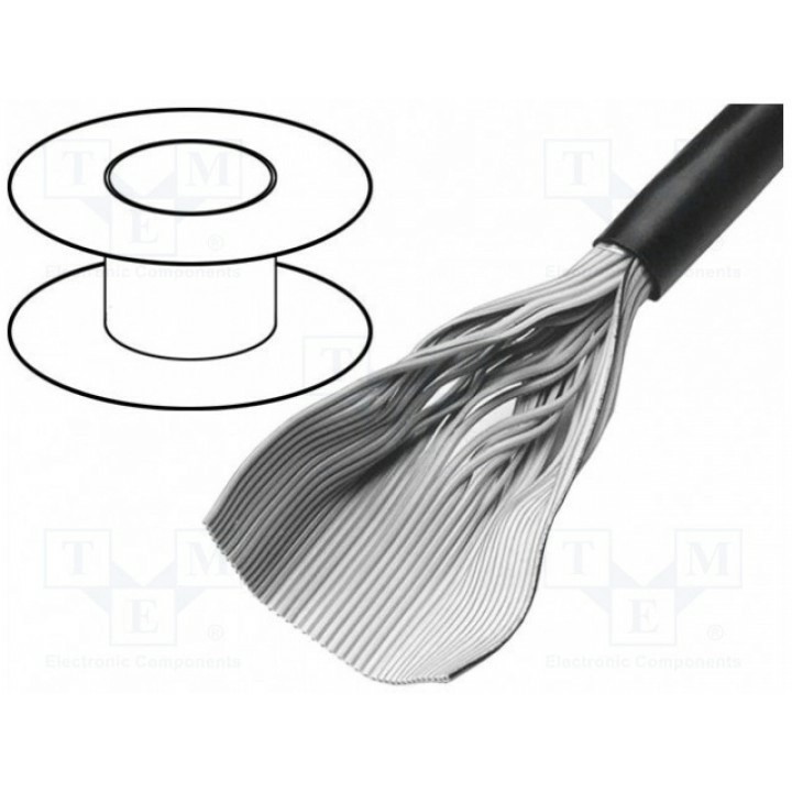 Провод плоский круглая 127мм AMPHENOL SPECTRA-STRIP 159-2801-010 (159-2801-010)