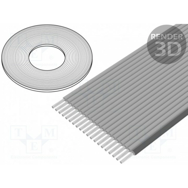 Провод плоский 0635мм многопров Cu 3M 375620 (100FT) (3756-20)