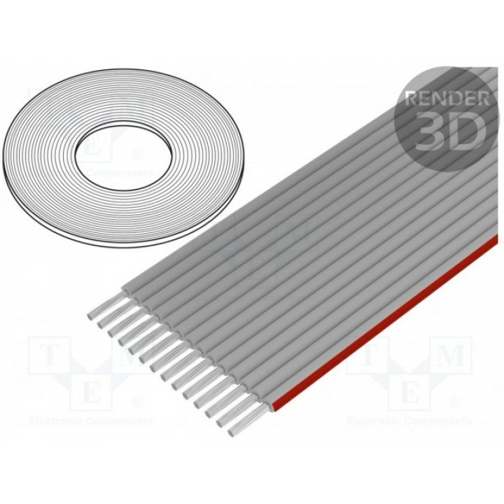 Провод плоский 127мм CONNFLY DS1057-16A282R-30.5 (DS1057-16A282R)