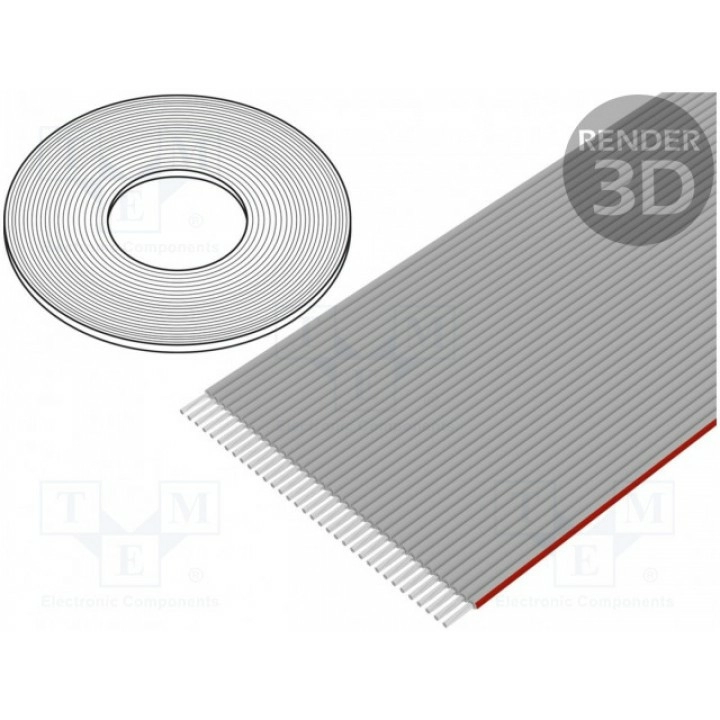 Провод плоский 127мм CONNFLY DS1057-34A282R-30.5 (DS1057-34A282R)
