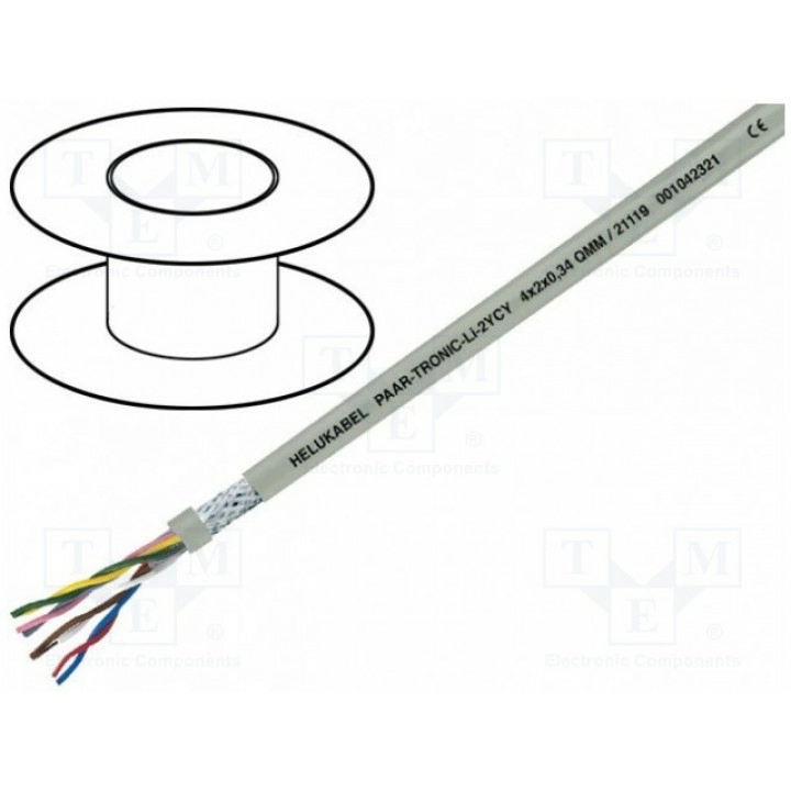 Провод PAAR-TRONIC-Li-2YCY HELUKABEL 21119 (LI-2YCY4X2X0.34)