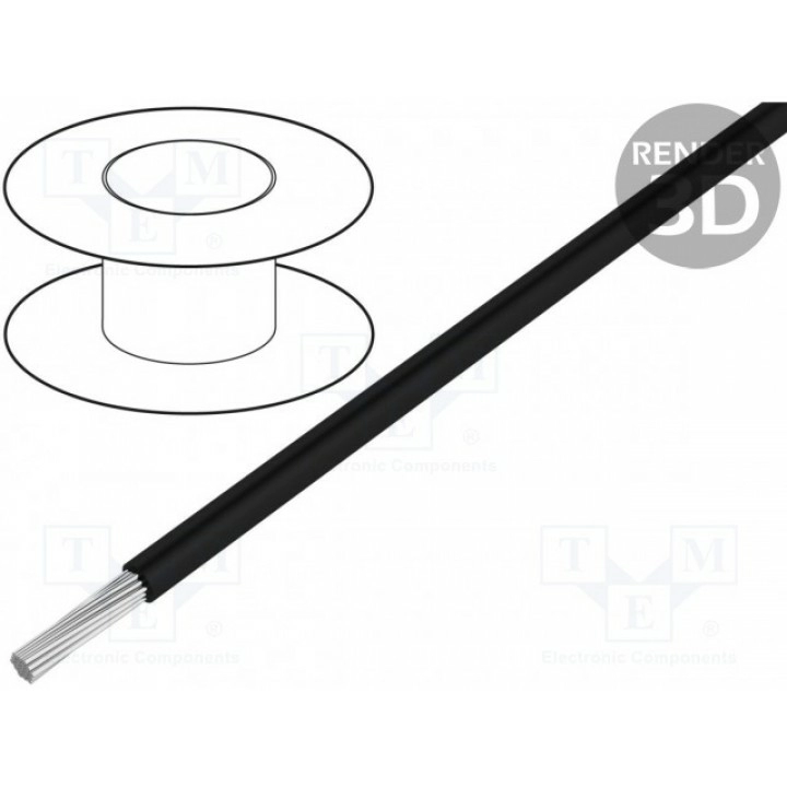 Провод UL1007UL1569 многопров Cu 18AWG ALPHA WIRE 3055 BK001 (3055-BK001)