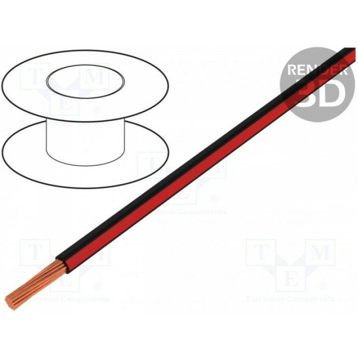 Провод LgY многопров Cu BQ CABLE LGY0.35-BKRD (LGY0.35-BK-RD)