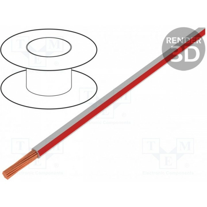 Провод LgY многопров Cu BQ CABLE LGY0.35-WHRD (LGY0.35-WH-RD)