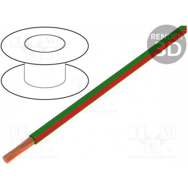 Провод LgY многопров Cu BQ CABLE LGY0.50-GRRD (LGY0.50-GR-RD)