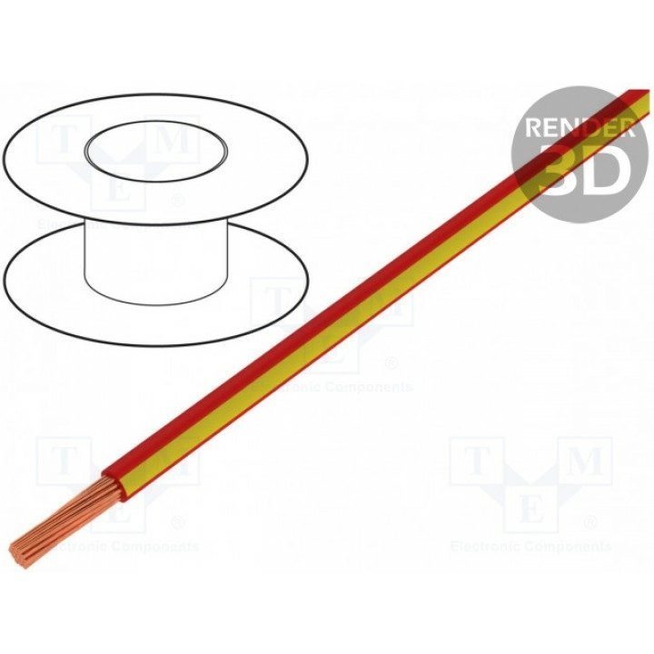 Провод LgY многопров Cu BQ CABLE LGY0.50-RDYL (LGY0.50-RD-YL)